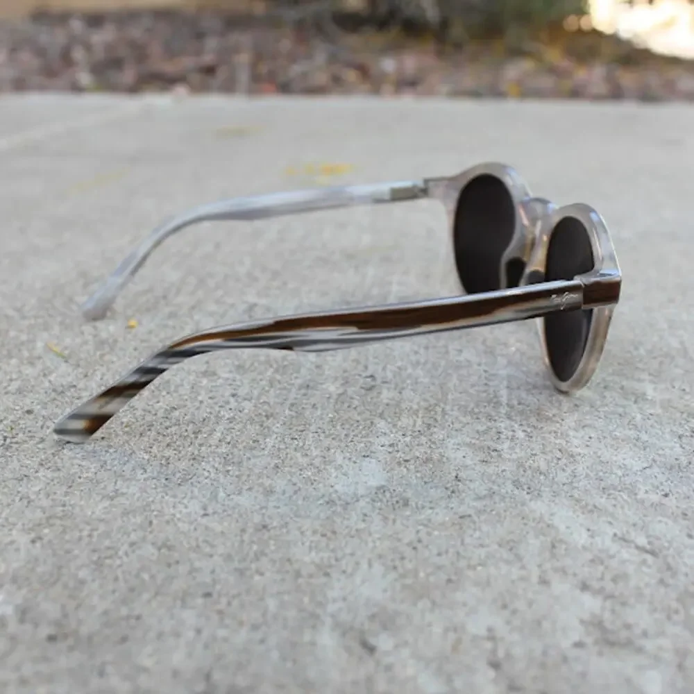 MAUI JIM | Pineapple Brown Grey Striped Acetate Sunglasses Polarized MJ 784-14D